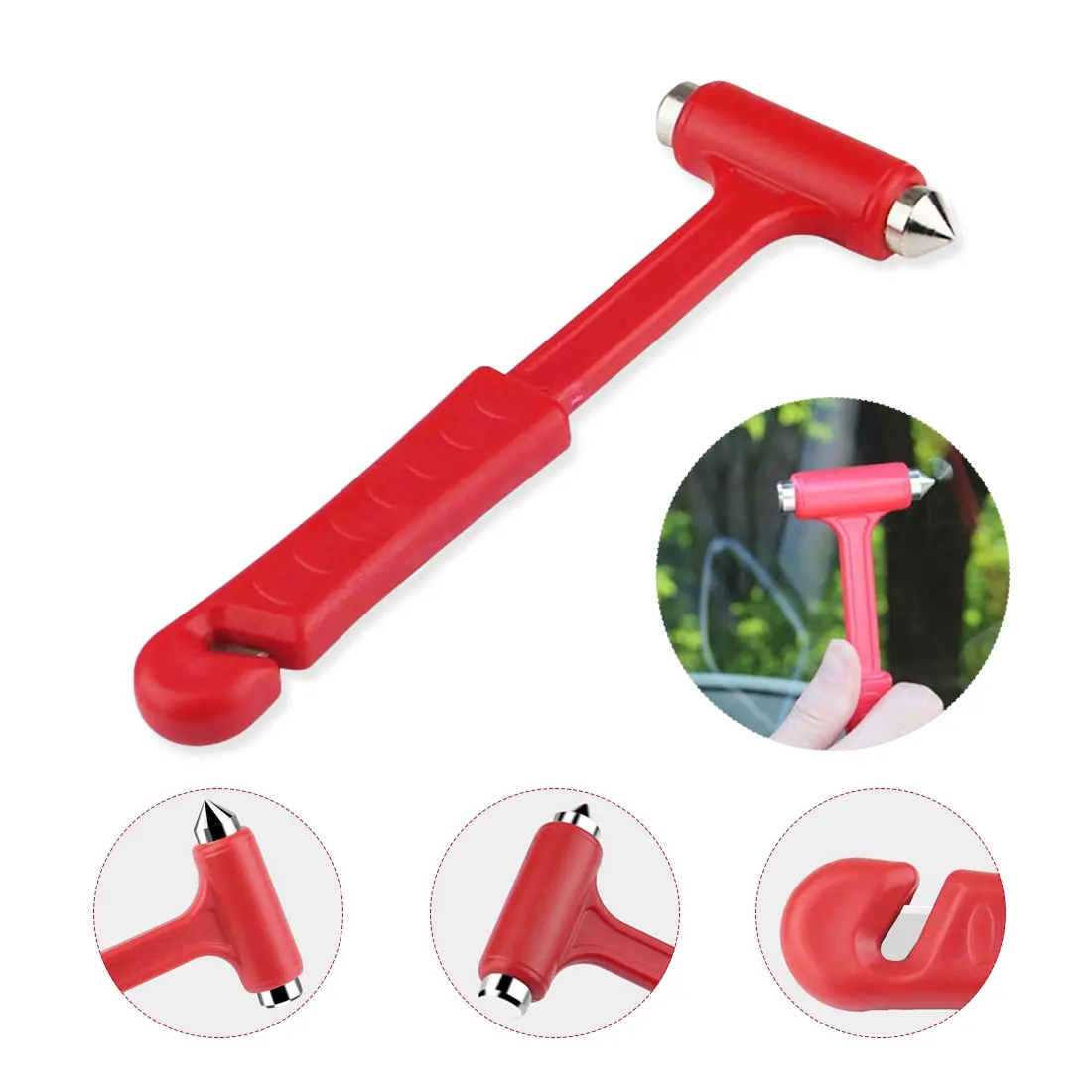 

2 in 1 Mini Car Safety Hammer Auto Car Window Glass Switch Life Saving Emergency Hammer Seat Belt Cutter Escape Tool