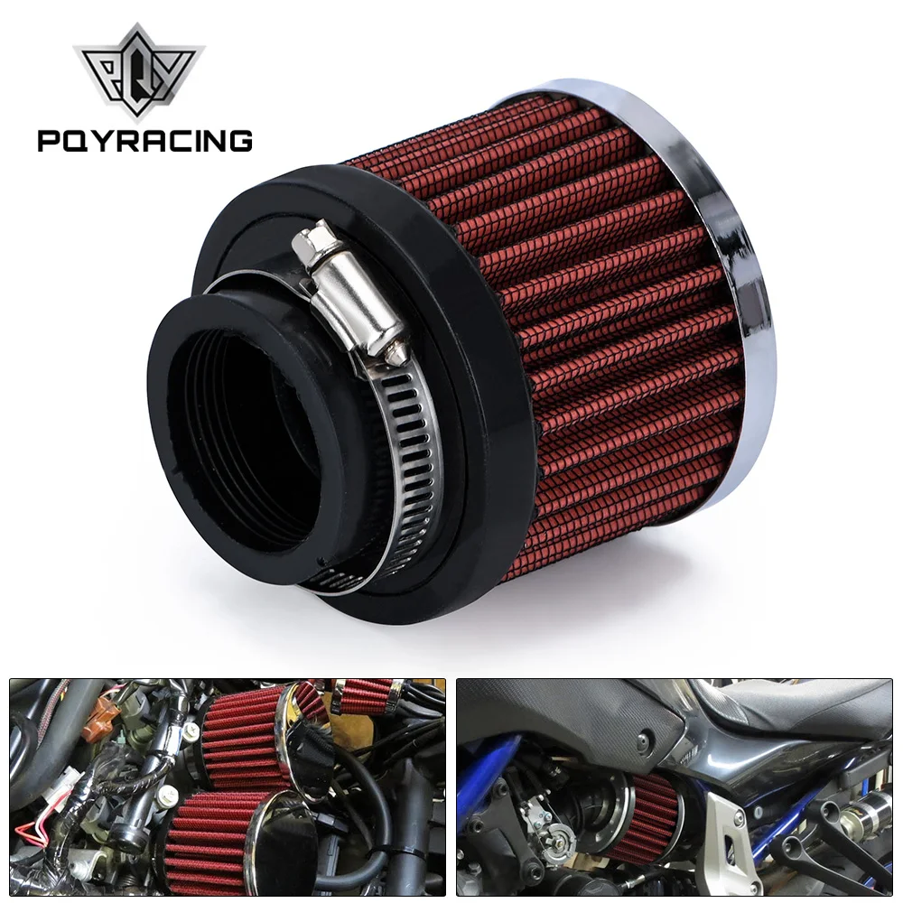 

PQY - Universal 1.5" 38mm Interface Motorcycle Car Air Intake Filters Cone Cold Air Filter System Turbo Vent Crankcase PQY-AIT15