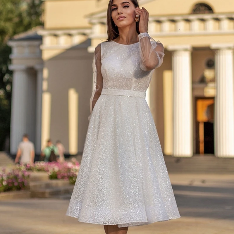 Wepbel платья с длинным рукавом ТРАПЕЦИЕВИДНОЕ пикантное платье высокой талией