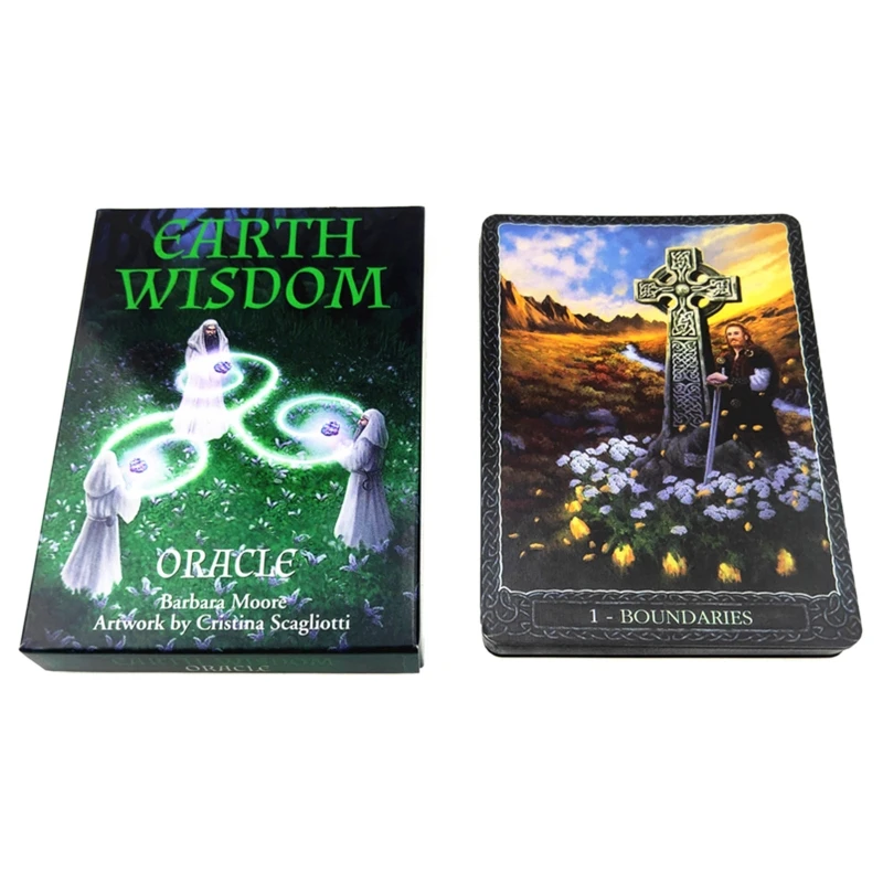 

Earth Wisdom Oracle Cards Full English 32 Cards Deck Tarot Mysterious Divination Family Party Board Game New