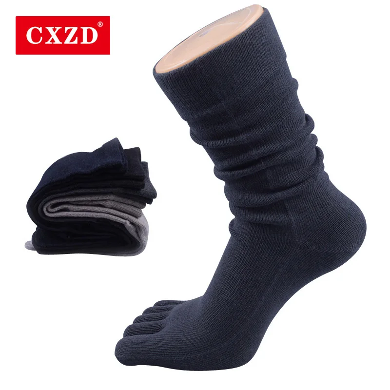 CXZD качественные весенне летние хлопковые дышащие мужские носки с пальцами