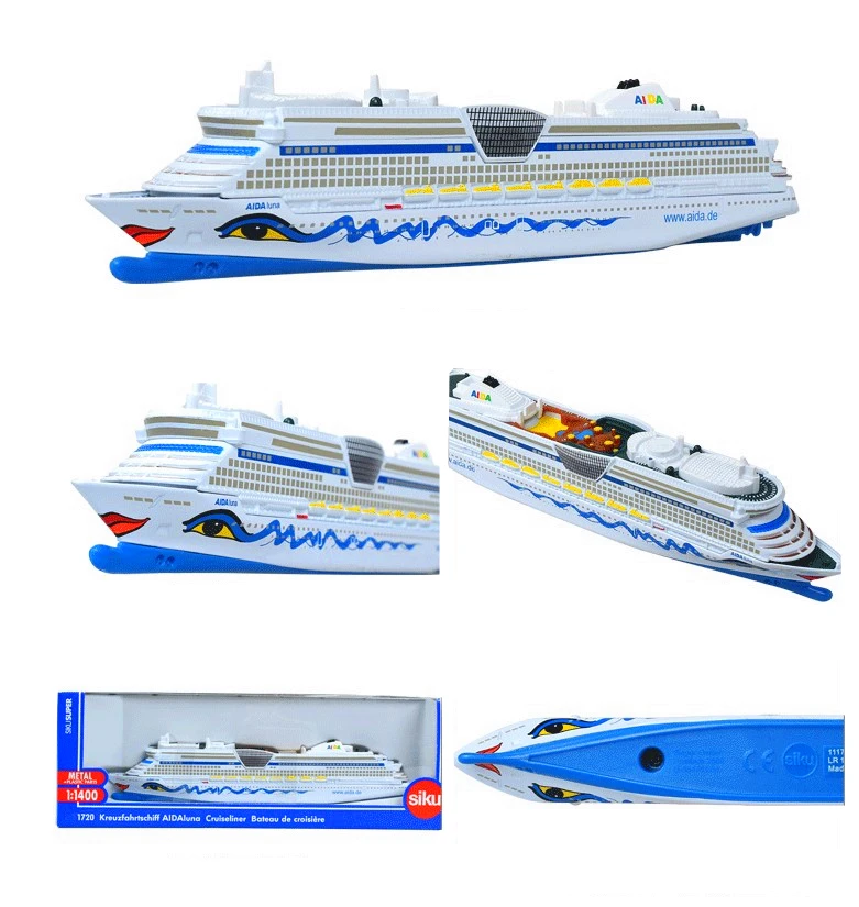 1/1400 Siku Aida Круизный корабль из сплава металла Cruiseliner миниатюрная Реплика, модель для детей, подарки на лодке