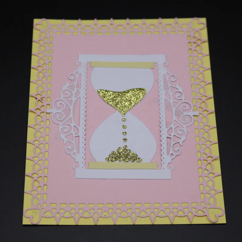 Таймерное устройство металлические пресс-формы песочные часы рамка фоновая