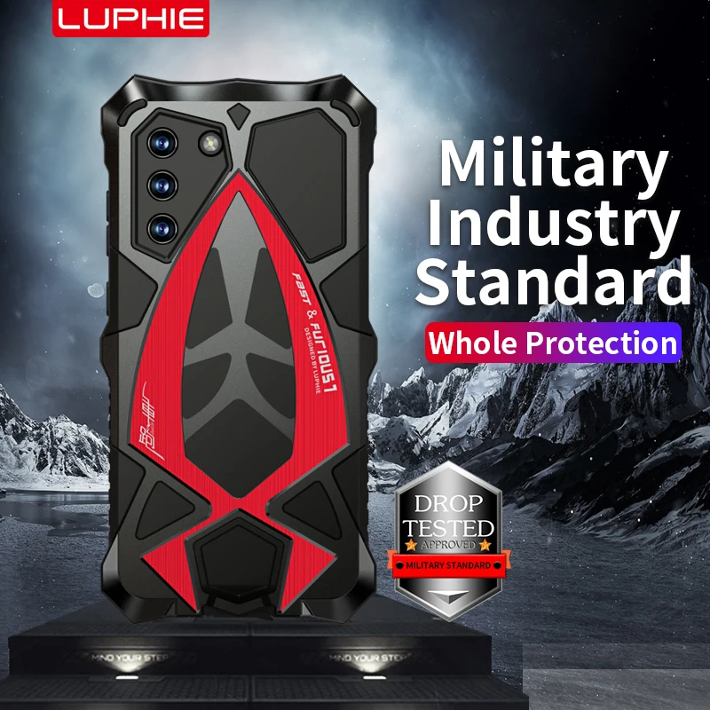 

Алюминиевый металлический силиконовый ударопрочный чехол Luphie для Samsung S21 Fe Galaxy S21 Fe 360, круглый защитный чехол