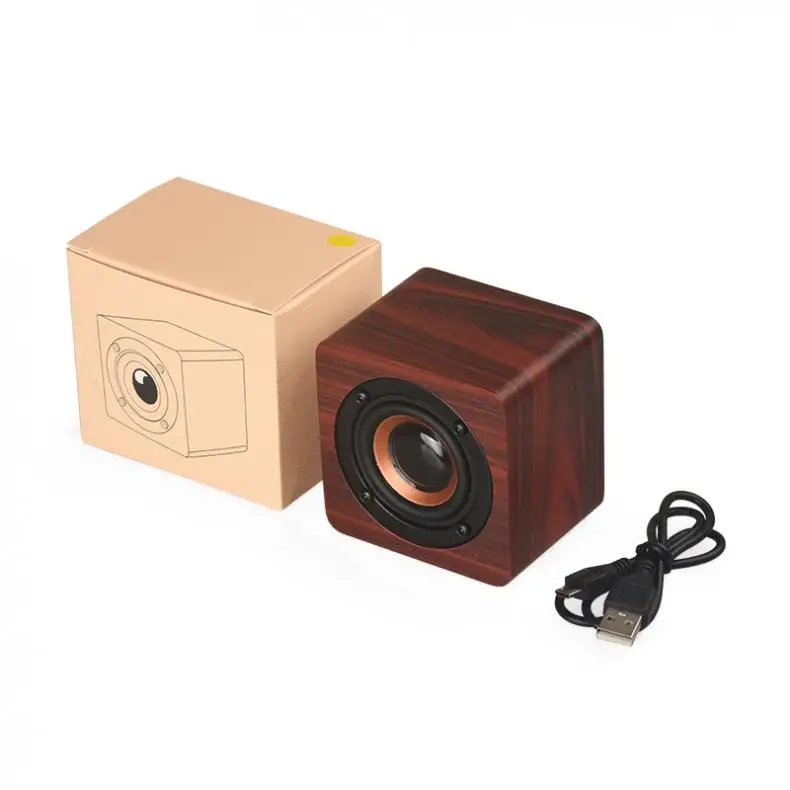 Q1 3W Wooden Mini Wireless 4.2 Speaker с расстоянием соединения 10M для смартфона/ПК | Электроника