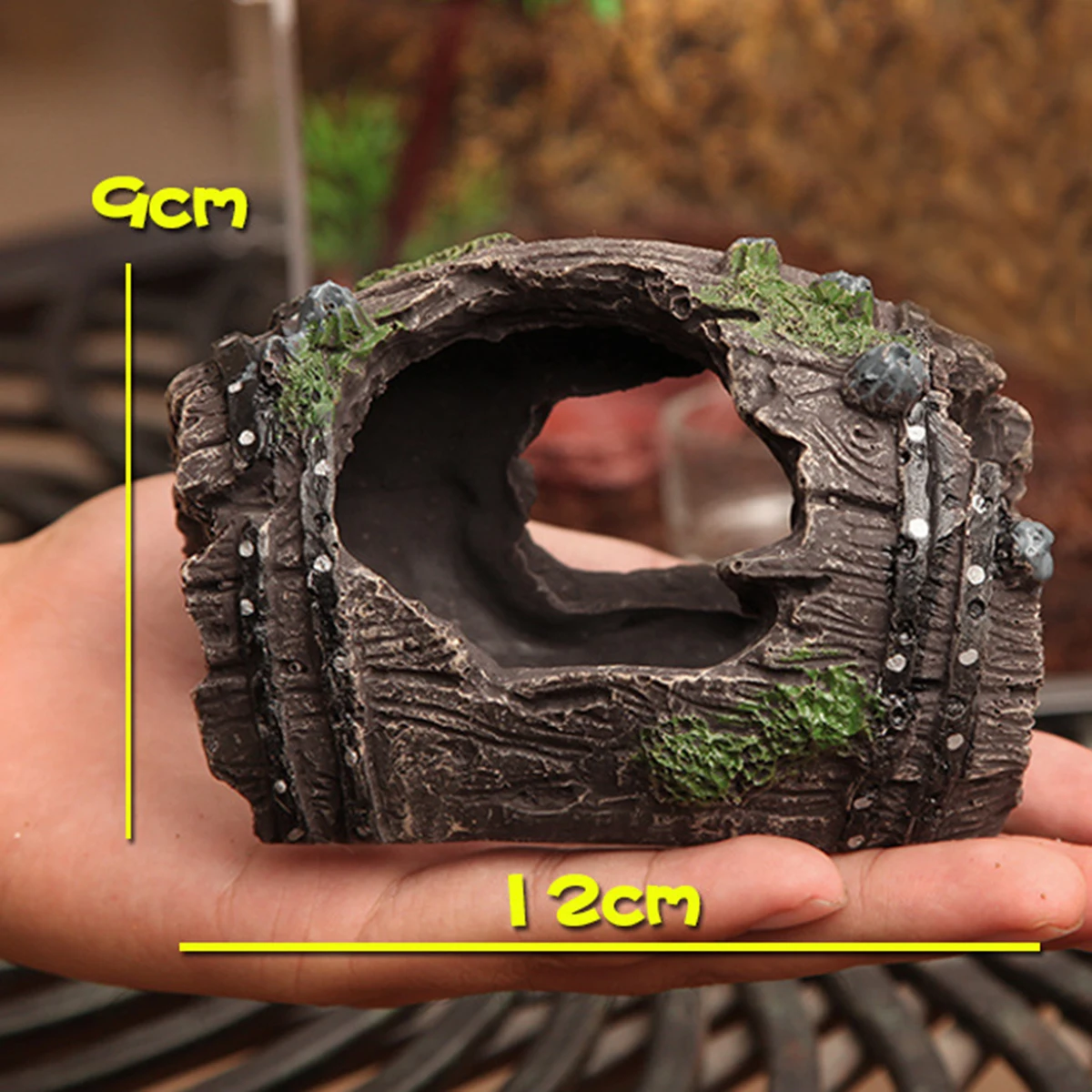 Античный декоративный бочонок для вина рептилии прячущаяся пещера полимерный