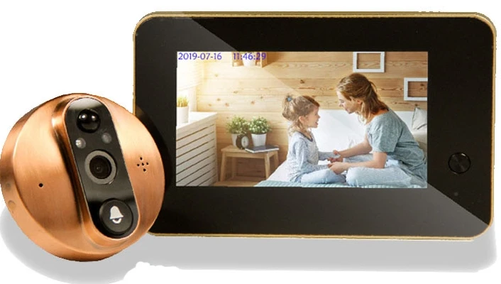 Model B Topvico Doorbell Video Peephole Wifi Doorbell Camera 4.3" Monitor Motion Detection Door Viewer Video-eye Wireless Ring Intercom - Цвет: Model B