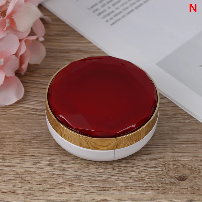 N 1set Empty Air Cushion Puff Box CC Cream Container Dressing Case Sponge Mirror mutli-type to choose - Цвет: N
