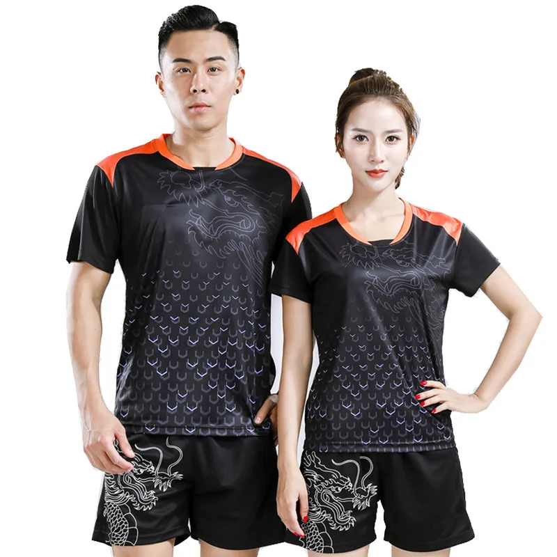 

China Dragon Table Tennis Shirts Shorts Dry Fit Men Women Ping Pong Suits Table Tennis Clothes Sets Sport T Shirt Jerseys -40