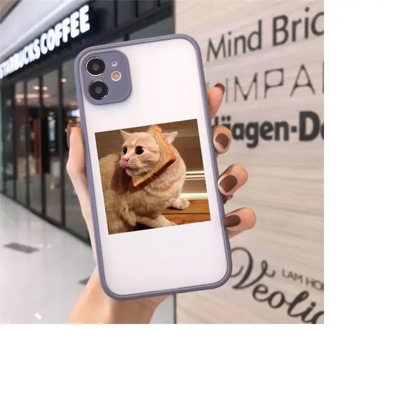 

Cute cat funny love pet Phone Cases Matte Transparent for iPhone 7 8 11 12 s mini pro X XS XR MAX Plus cover funda
