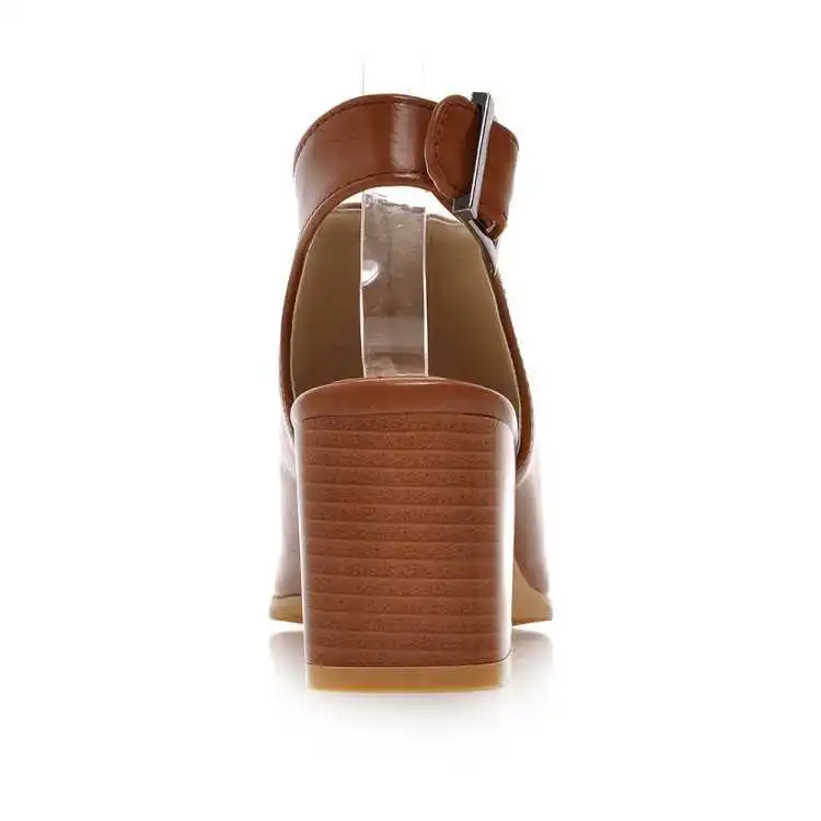 

Fish mouth belt buckle sandals women's large 40-43 high heel