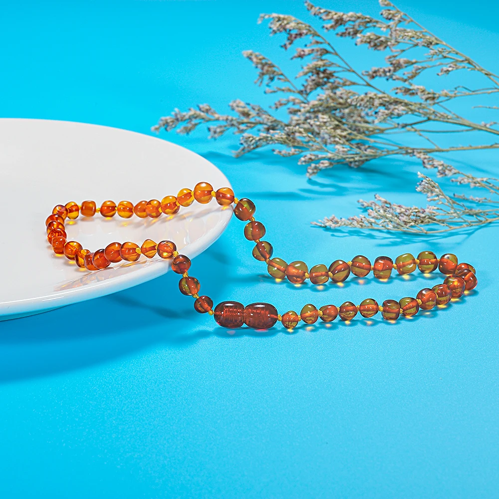 HAOHUPO натуральные янтарные бусы литуания для детей и взрослых Прорезывание Зубов