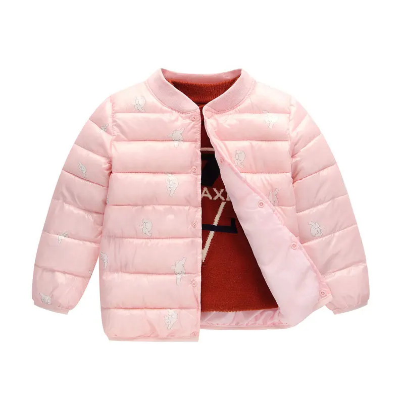 Детская зимняя одежда куртка для мальчиков и девочек теплая тонкая детская
