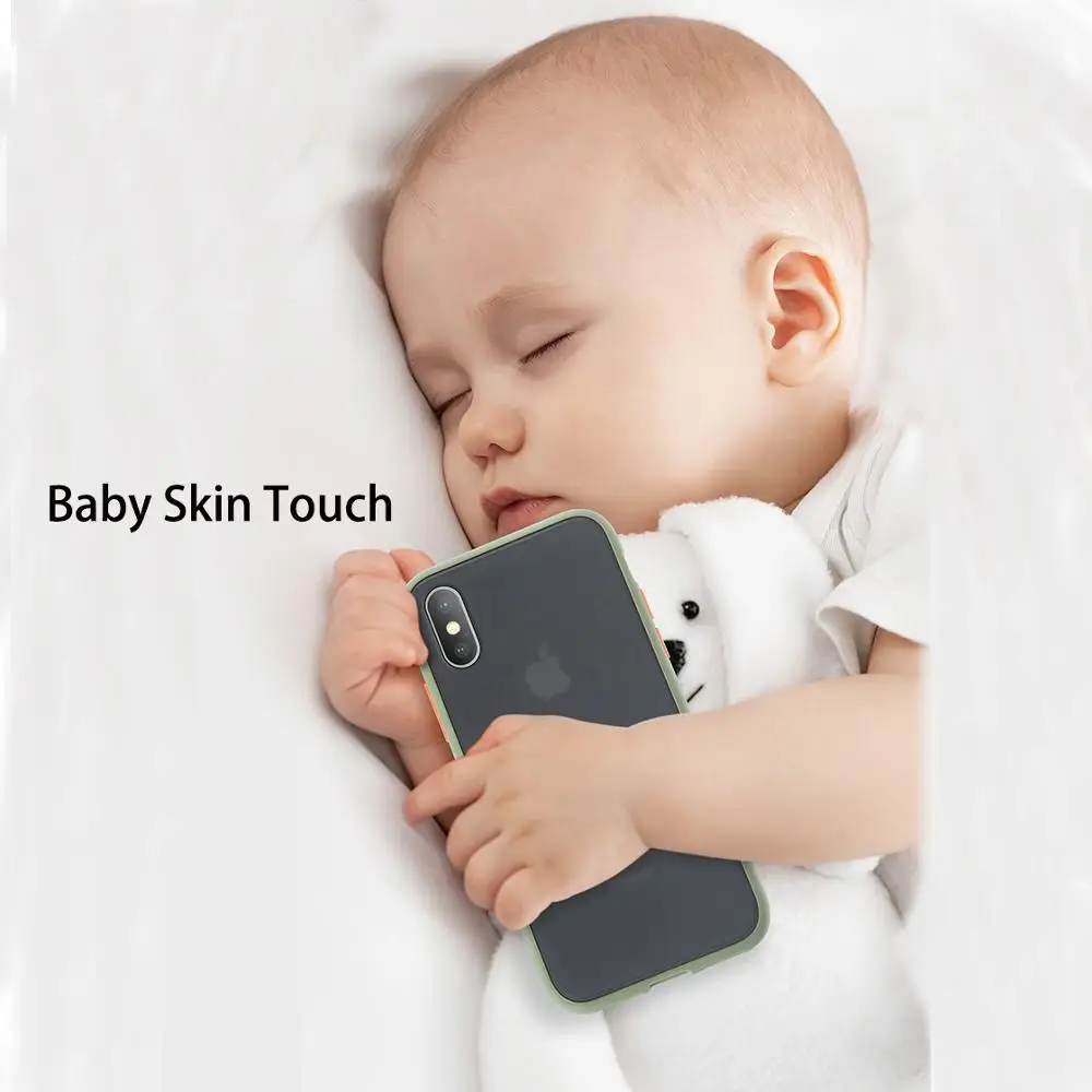 Armor Shockproof Phone Case For iPhone 11 Pro Max XR X XS 7 8 6 Plus Soft Slicone+PC Semitransparent Cover Bag | Мобильные телефоны