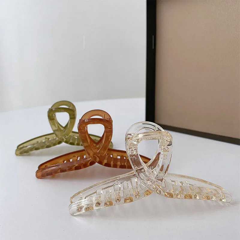 

Retro color simple wild geometric hair catch ins transparent catch clip beautiful girl hairpin back head clip