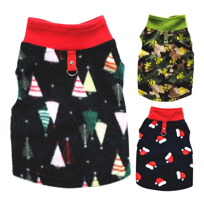 Зимняя флисовая одежда для собак щенков пальто французского бульдога костюмы