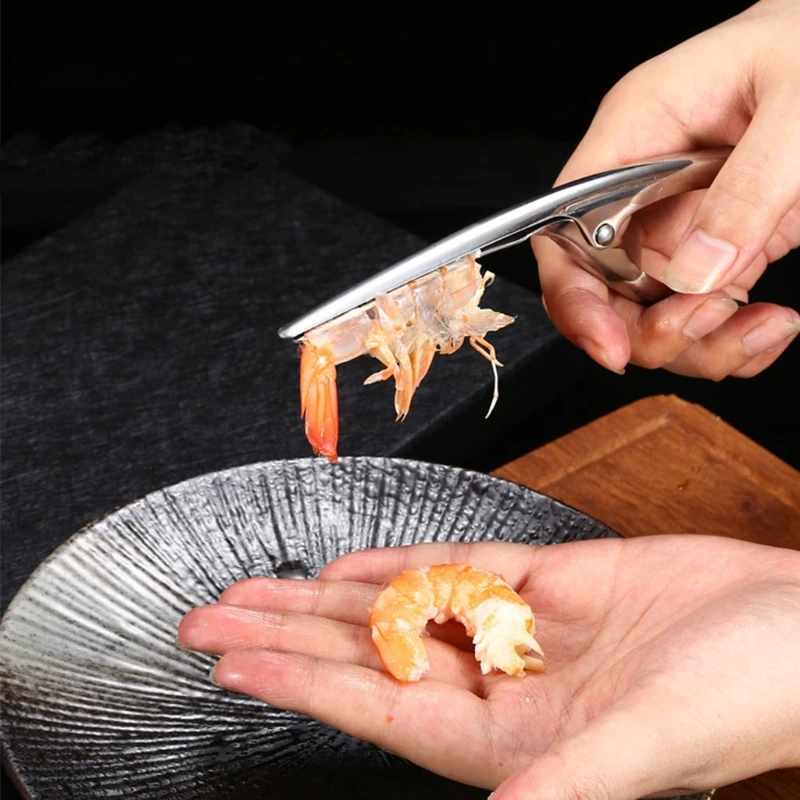 G2AA Shrimp Peeler Kitchen Appliances Portable Stainless Steel Practical Pick out Shrimps Peel Thread Supplies Knife Tools