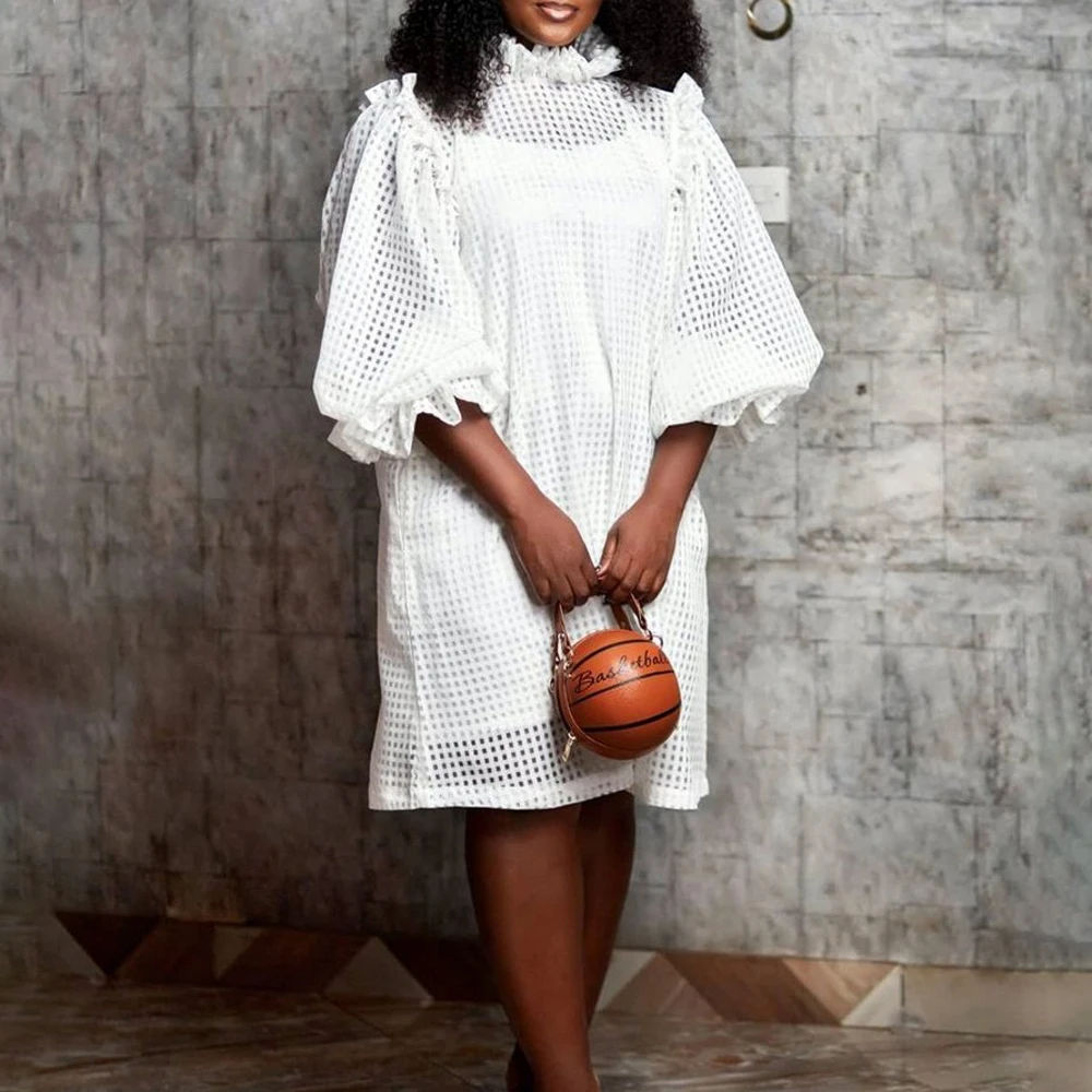 

Комплект из двух предметов, женское платье с полурукавами-фонариками и высоким воротником, прозрачный с жилетом, Женский костюм до колена, п...