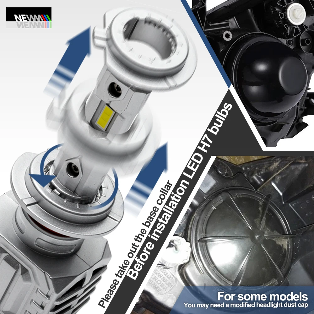 Лампа светодиодная для Mercedes C-Class W204 Pre-LCI 2008-2011 H7 фара ближнего света 25 в Canbus без