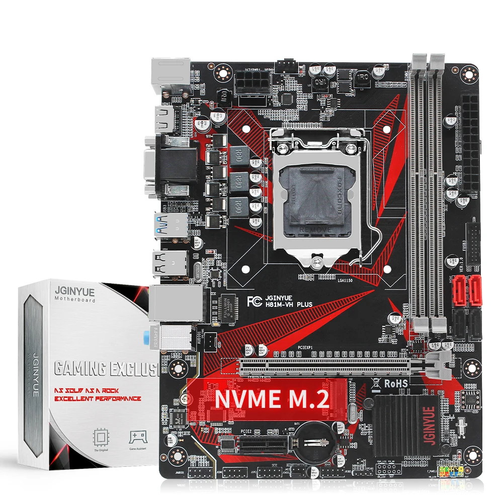 JGINYUE H81 материнская плата LGA 1150 для i3 i5 i7 4th Ксеон E3 V3 процессор DDR3 desktop memory M.2 NVME USB3.0