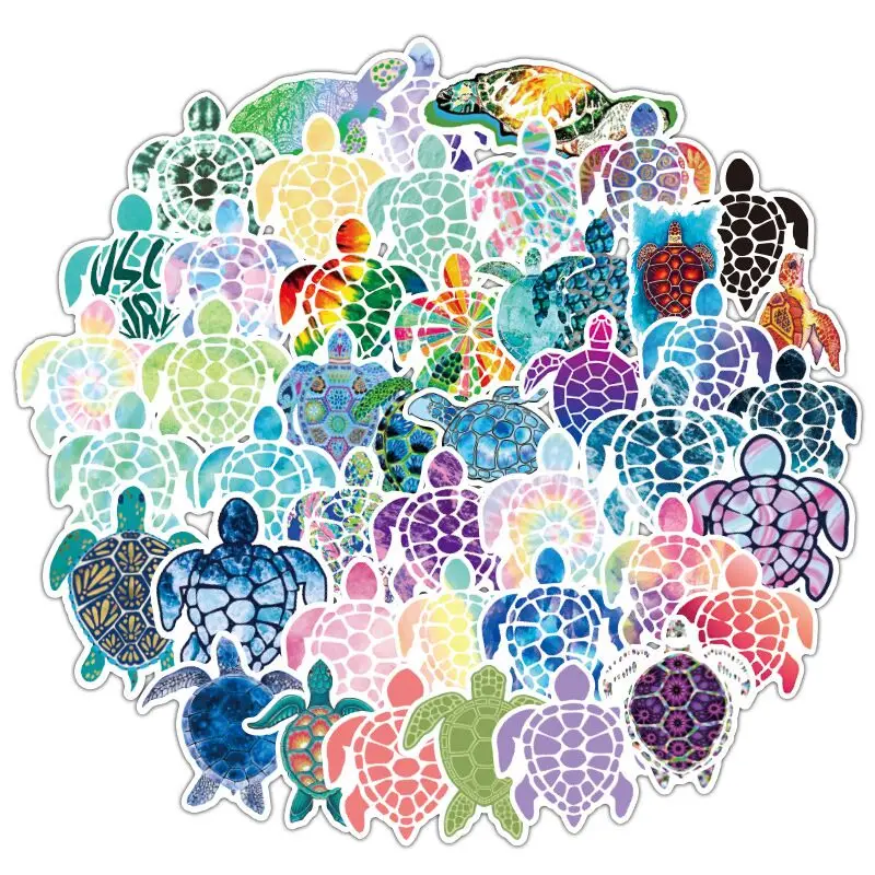 50 Pcs Lovely Colorful Sea Turtle Small Stickers For Diy Luggage Laptop Skateboard Car Motorcycle Bicycle | Игрушки и хобби