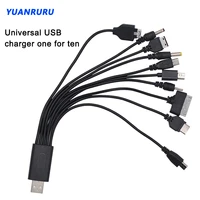 usb cable 1pc 10 in 1 universal portable usb data cable for cell phone fast charging mobile phone one drag 10 usb charging cable
