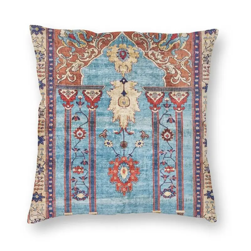

Antique Persian Silk Rug Pillow Cover Home Decorative Floral Carpet Tribal Cushion Cover Throw Pillow for Sofa Printing