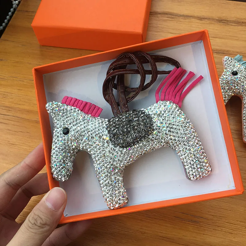 Ручная работа бриллиант милая подвеска пони женская мода для сумки рюкзака