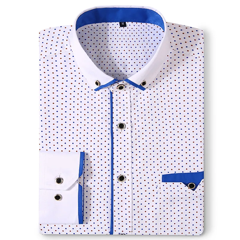 

2021 New Men's Casual Button Shirt Regular Fit Fashion Printed Long-Sleeved Male Shirts For (USA SIZE S M L XL 2XL)