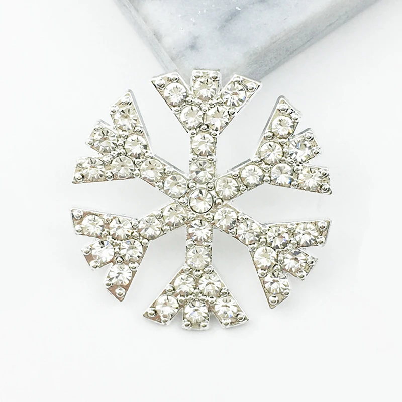 Пуговицы в виде снежинок для женщин и девочек пуговицы из сплава ручной работы 5