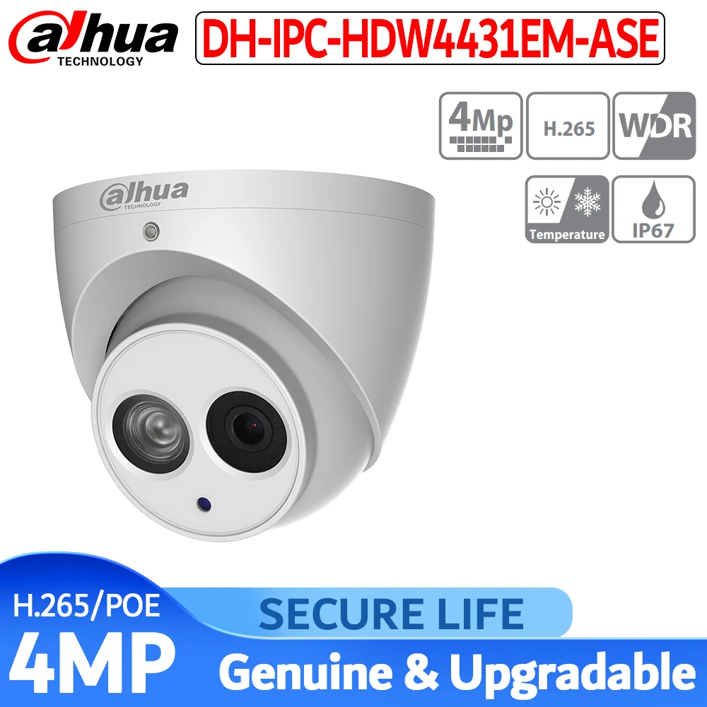 Английская версия с логотипом IPC-HDW4431EM-ASE 4MP IR Eyeball сетевая ip-камера безопасности poe