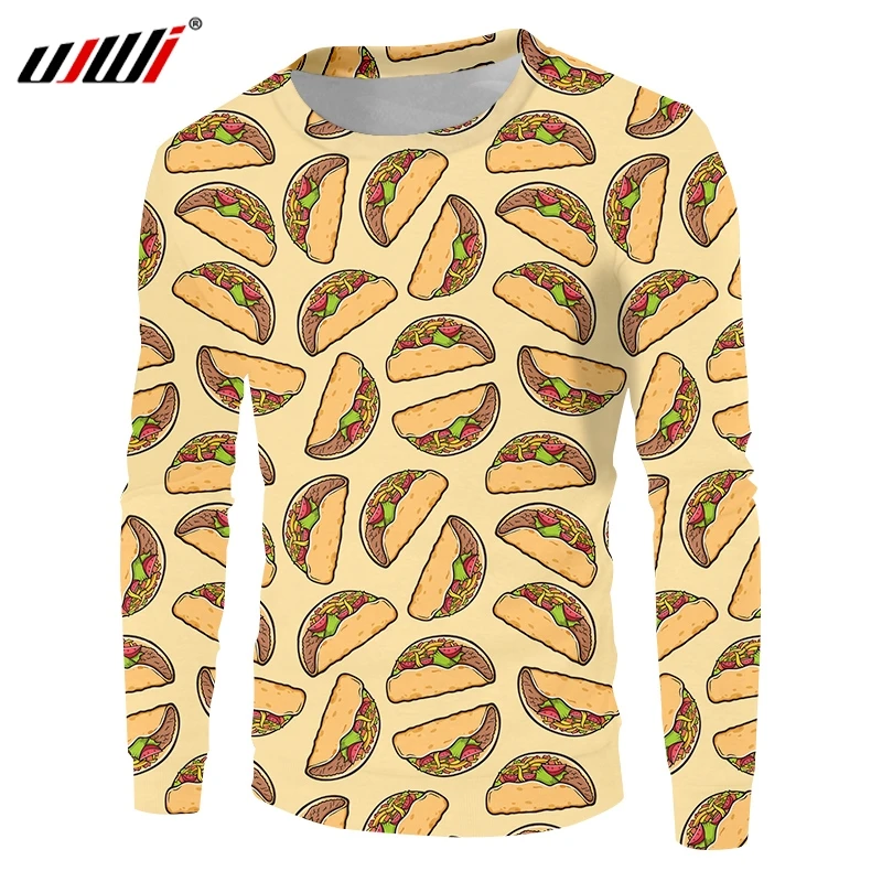 Свитшот UJWI с 3D принтом для мужчин и женщин пуловеры длинным рукавом круглым