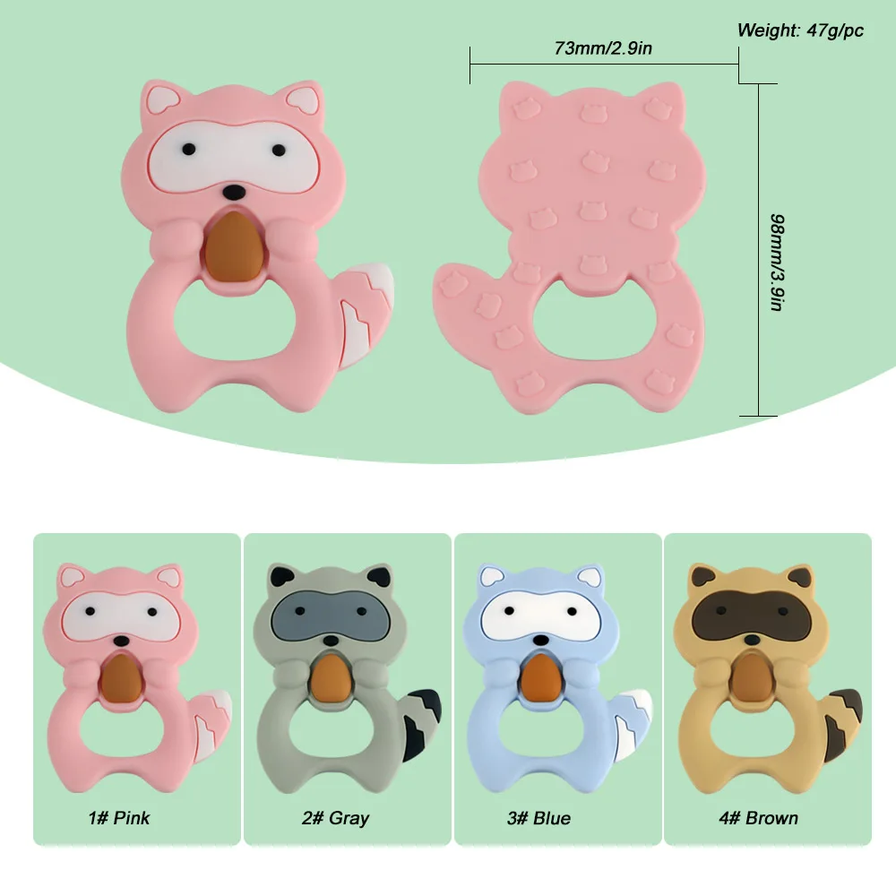 Kovict-mordedor de silicona para beb&eacute;, collar de chupete, accesorios masticables, juguetes de enfermer&iacute;a, 5/10 piezas-4