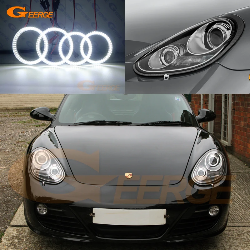 Для Porsche 987 Boxster Cayman facelift 2009 2010 2011 2012 xenon HD ультра яркий SMD светодиодный ангельские