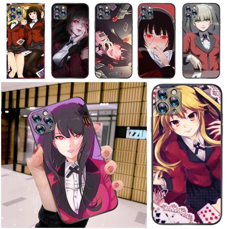 

Anime Kakegurui Jabami Yumeko Saotome Meari Painting Phone Case For iPhone 12 Pro MAX Mini SE 2020 Cases Soft TPU Carcasa Funda