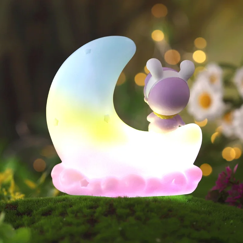 Красочные ночники в виде Луны и облака украшение для детской комнаты