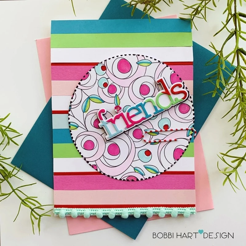 

2021 New Design Metal Cutting Dies Friends Letters Craft Scrapbooking Handmade Knife Mould Blade Punch Stencils Dies Cut Model