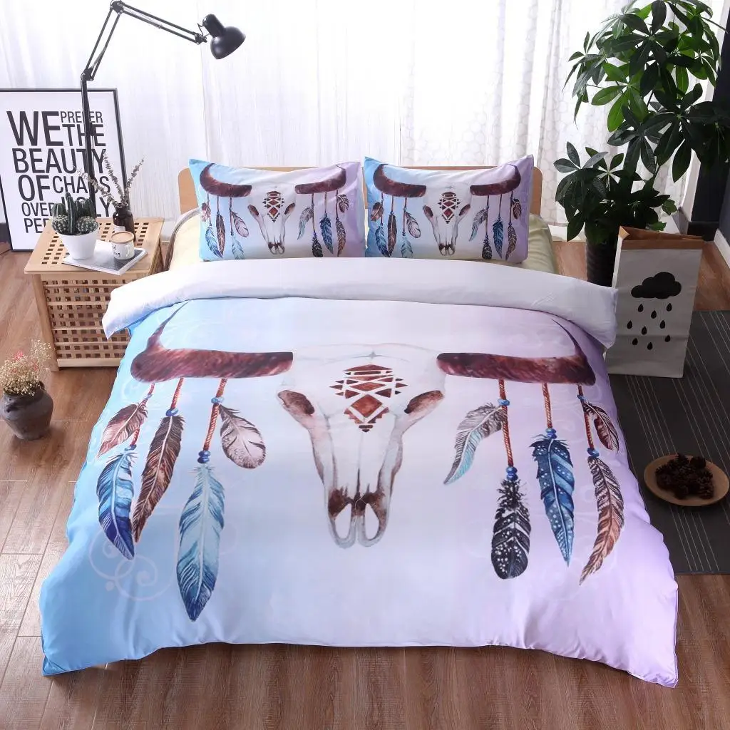 

Fashion 2 or 3pcs bedding set 3d Digital Wind Chimes Printing Duvet Cover Sets 1 Quilt Cover + 1/2 Pillowcases US/EU/AU Size