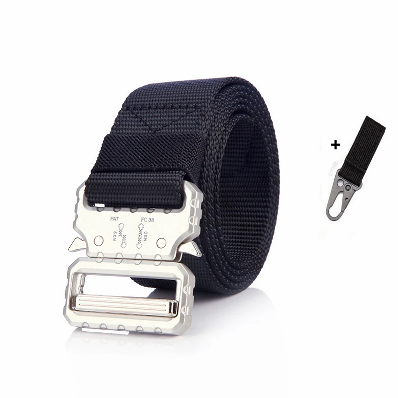 B belt and 1 hook a Тактический ремень военный ремень Регулируемый сплав металлическая пряжка военный боевой костюм Открытый армейский тренировочный многофункциональный ремень - Цвет: B belt and 1 hook a