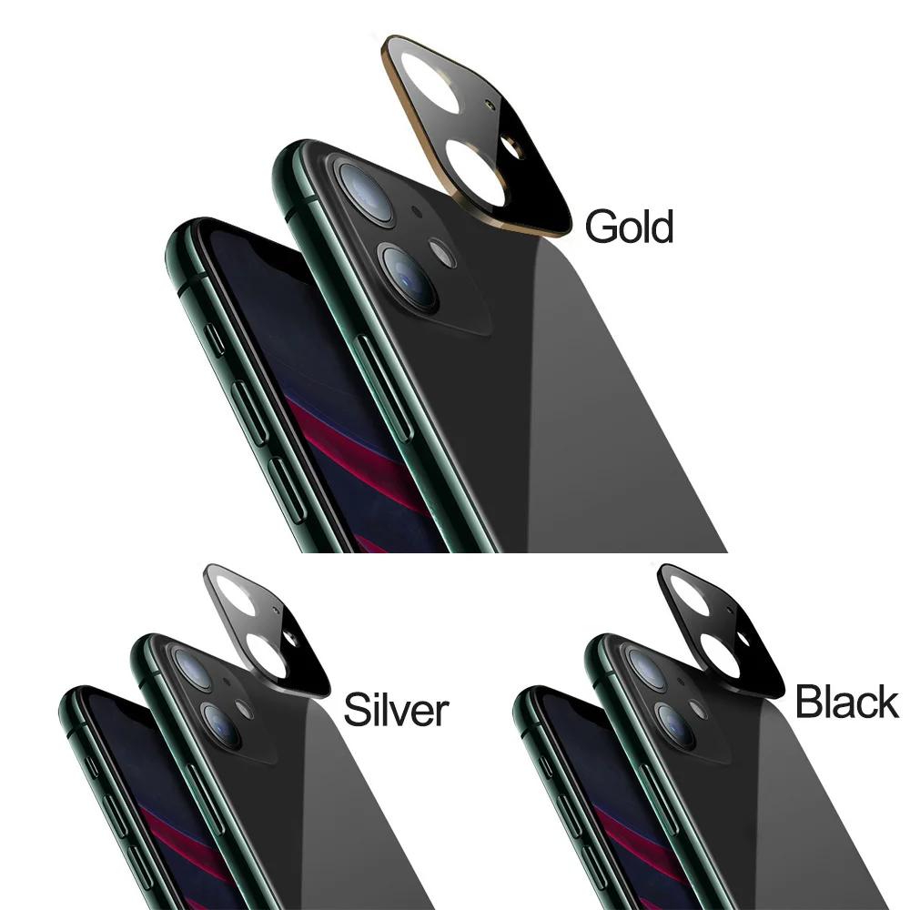 Для iPhone 11 6,1 дюйма Защитная металлическая рамка Полное покрытие стекло сотовый телефон объектив экран Защита от царапин