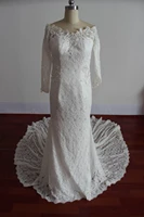 three quarter sleeve lace mermaid wedding dress 2015 cap sleeve new sexy appliques backless beading floor length bridal gowns