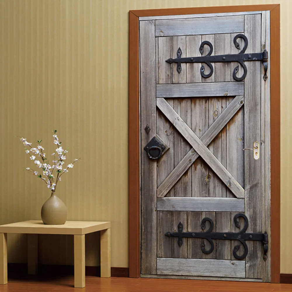 Фотообои из ПВХ с 3D принтом книжная полка башня море дверь наклейки домашний