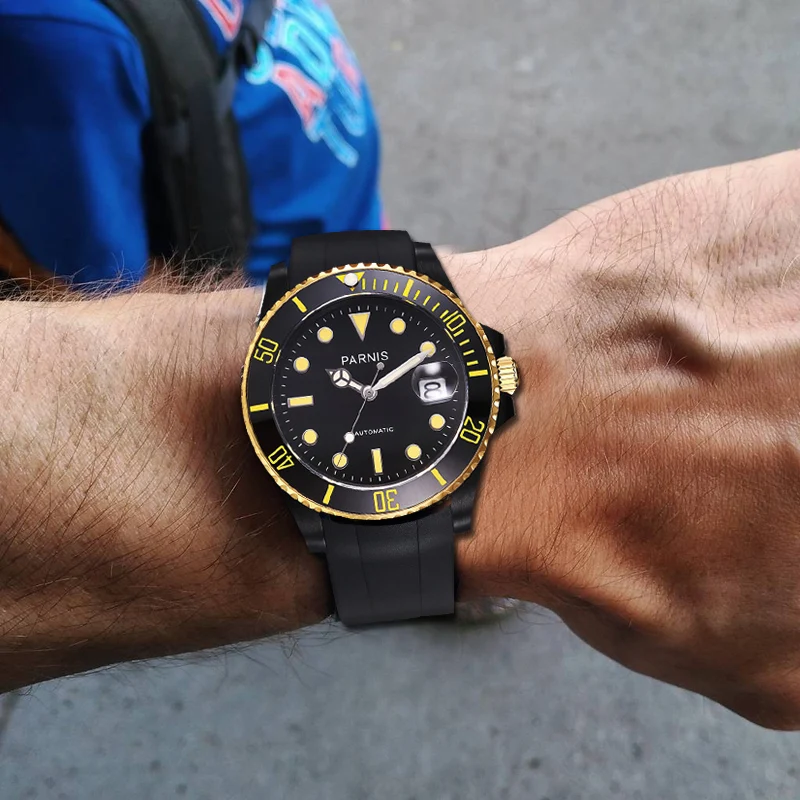 

Автоматические механические часы Parnis, мужские часы для дайвинга mekanik, Мужские автоматические часы 2019