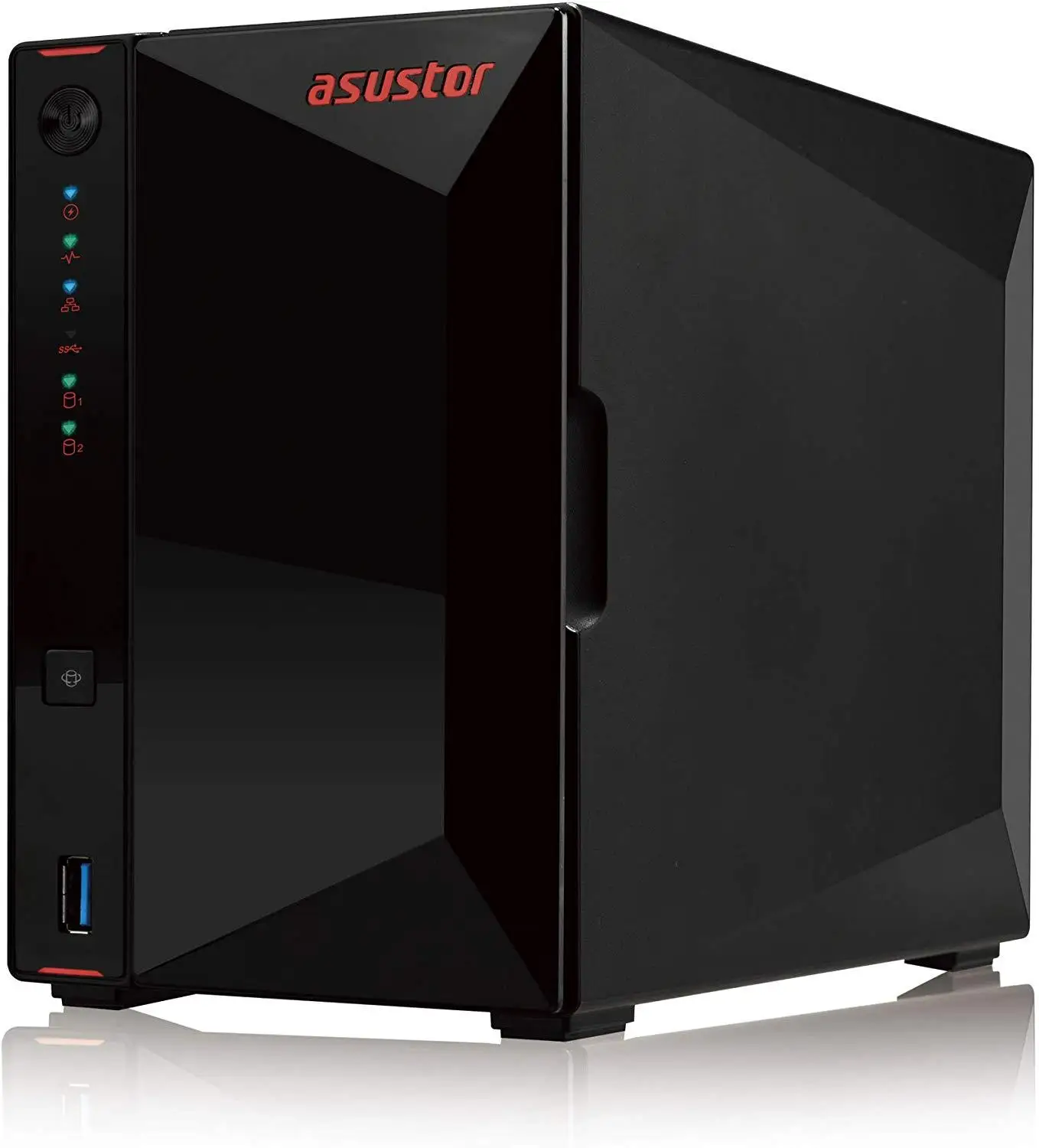 Asustor AS5202T Gaming Inspired NAS двухъядерный процессор 2 0 ГГц два порта 4 Гб ОЗУ DDR4 флэш памяти