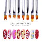 Кисть для ногтей, 8 шт.компл., для рисования ногтей, разные формы, дизайн ногтей, рисование линий, цветочные узоры, ручка для маникюра, инструмент для дизайна ногтей