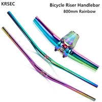 bicycle riser handlebar rainbow aluminum alloy mountain bike bars super light 800mm handlebar extension for mtb am xc fr dh