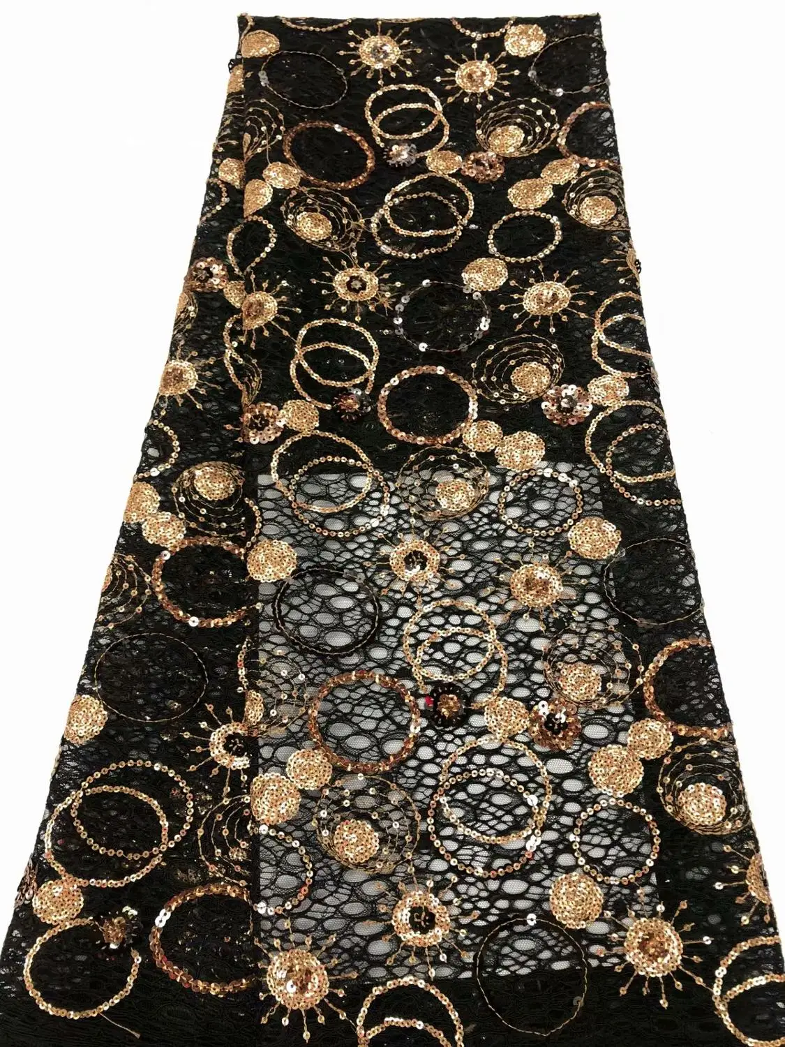 

newest style 2020 Small universe organza lace fabric 5yards sequins mesh lace fabric for dress sewing RFNO232