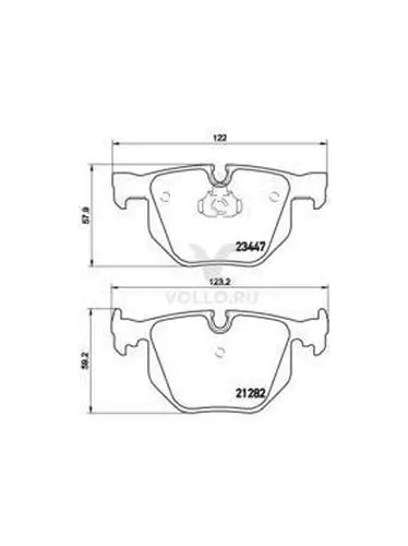 BREMBO Колодки тормозные дисковые задн BMW: 7 3.0 730 i Li/730 d/730 Li/735 i/735 Li 01- | Автомобили и