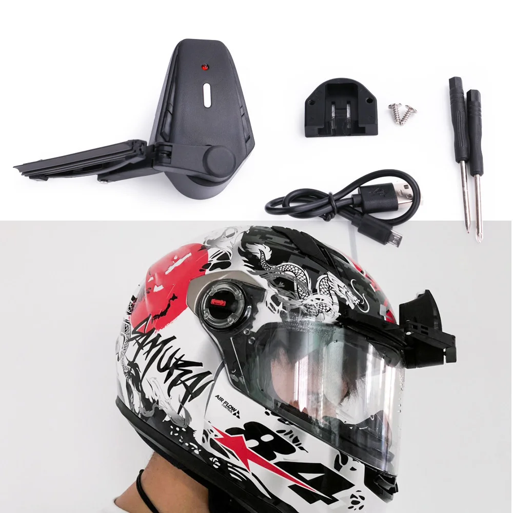 

Universal Motor Helmet Wiper Light Weight Duration Name Electric Wiper Compatible with Most Vizier