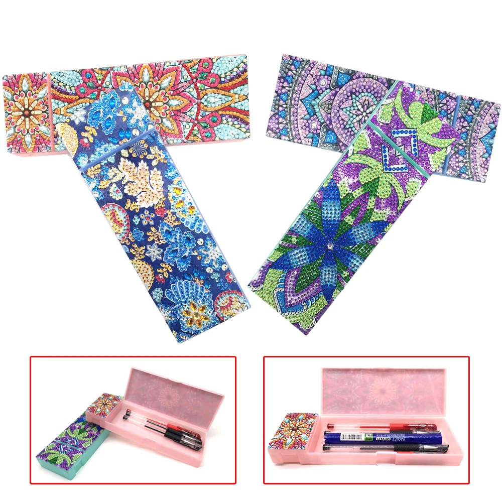 DIY Мандала особой формы алмазов картина Карандаш Чехол 2 Сетки Коробка для